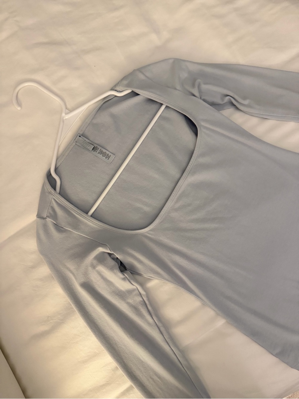 Skims - cotton jersey scoop neck long sleeve (zen blue)